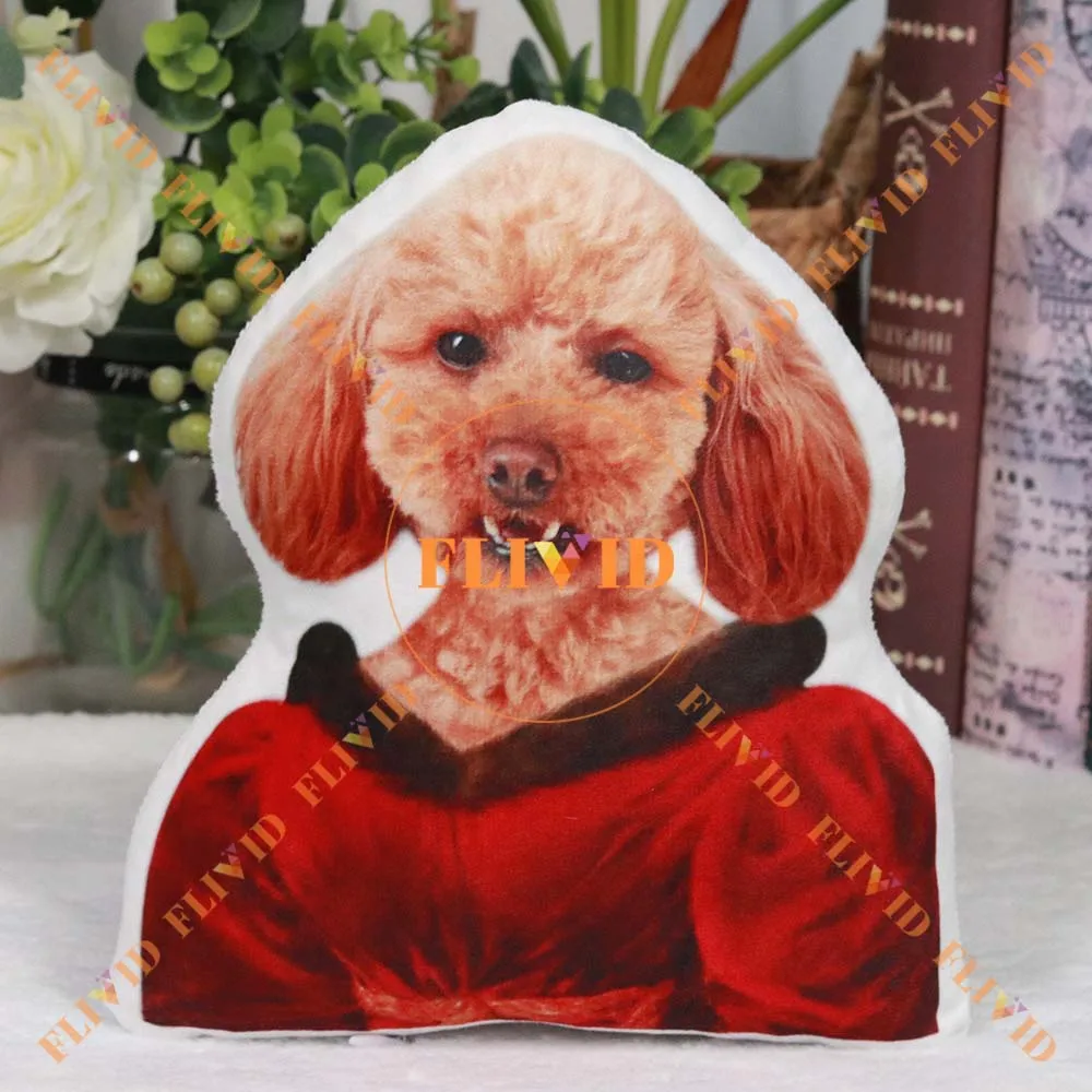 Custom 3D Dog Portrait Pillow,Funny Vintage Cat Animals Pillow,Personalized Pet Pillow,Pet Loss Memorial Gift,Pet Lover Gift