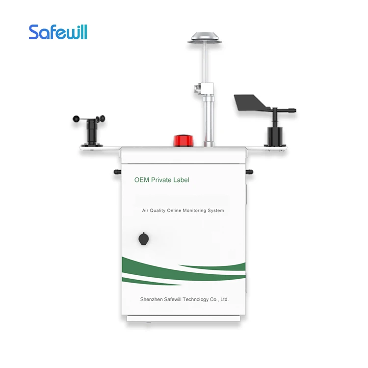 Safewill Manufacturer Digital 13 in 1 Air Emission Cyanide Station ES80A-A10 Noise Environmental Dust Monitoring System