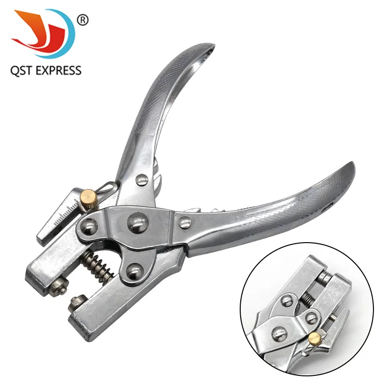 1set Portable Single Hole Punch 4.5mm Heavy Duty Hole Edge Banding Punching Plier Handheld