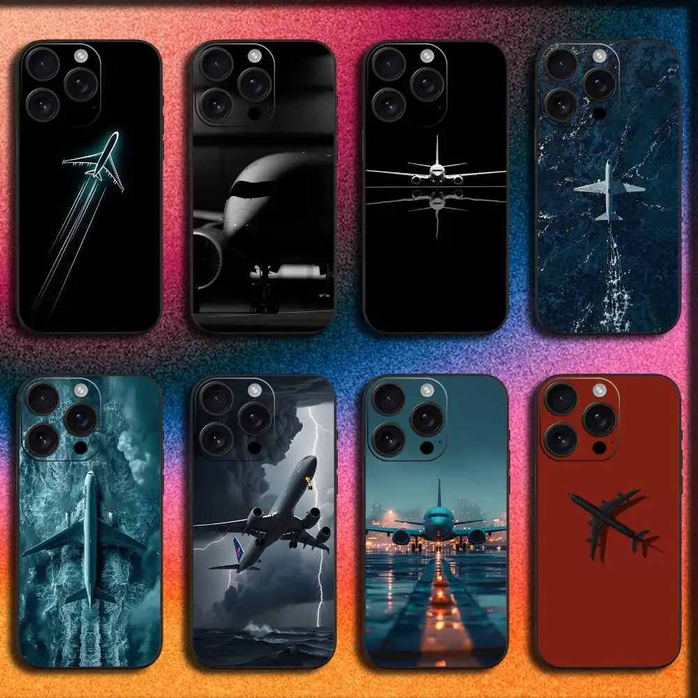

A-Airplane Aircraft Phone Case For iPhone 17,16,15,14,13,12,Pro,Max,Plus,E,SE4,Air,Mini Black Cover