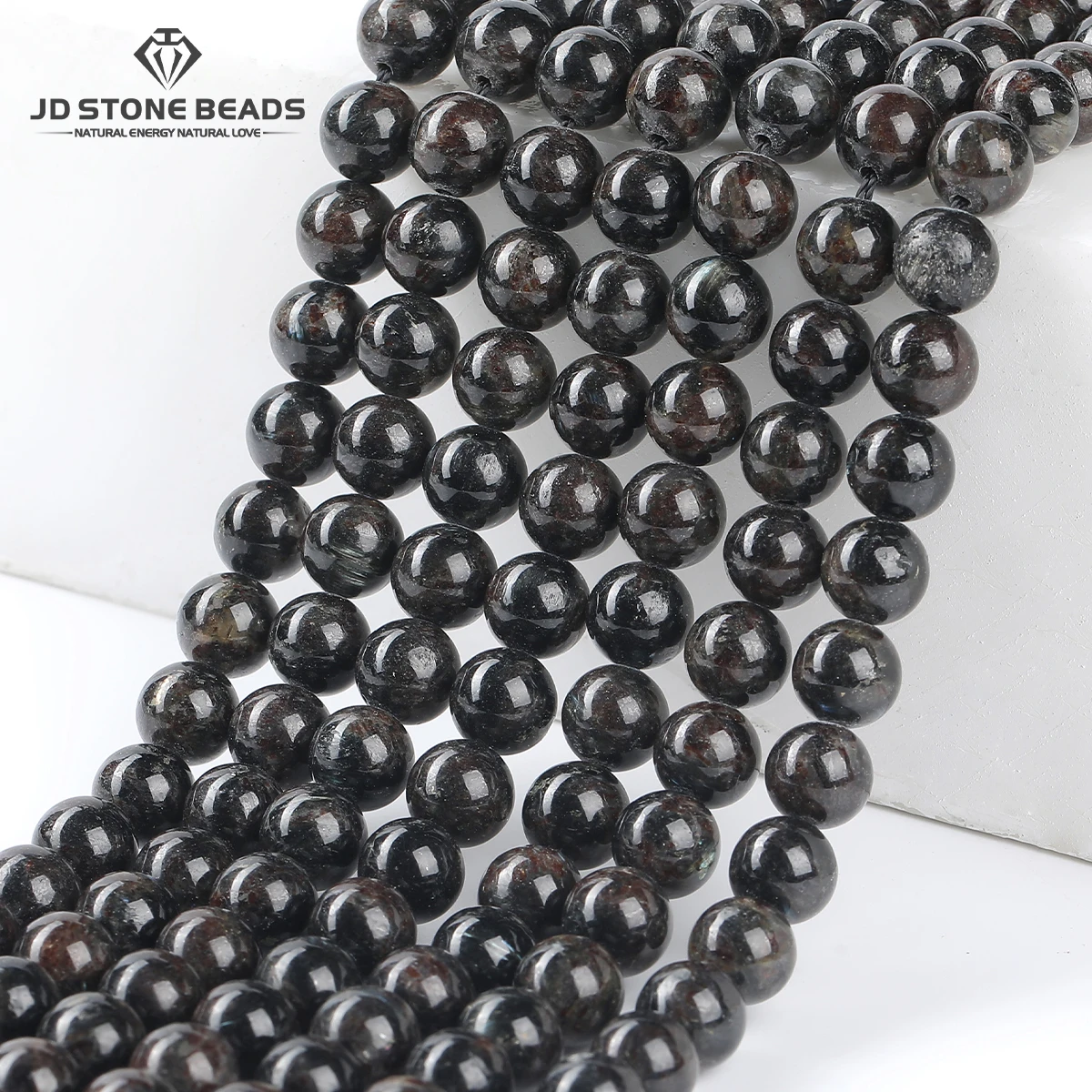 

Natural Black Charoite Stone Bead Round Loose Spacer Gemstone Bead for Jewelry Making DIY Bracelet Necklace Accessory Wholesale