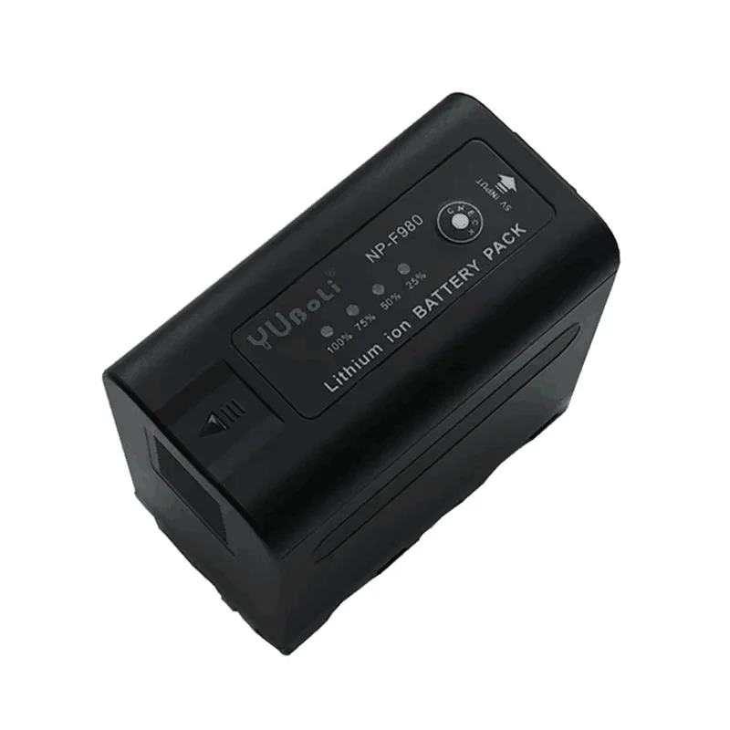 6600mAh para sony NP-F980 NPF980 bateria de câmera digital filmadora luz de fotografia totalmente decodificada NP-F330 NP-F530 NP-F550 NP-F57