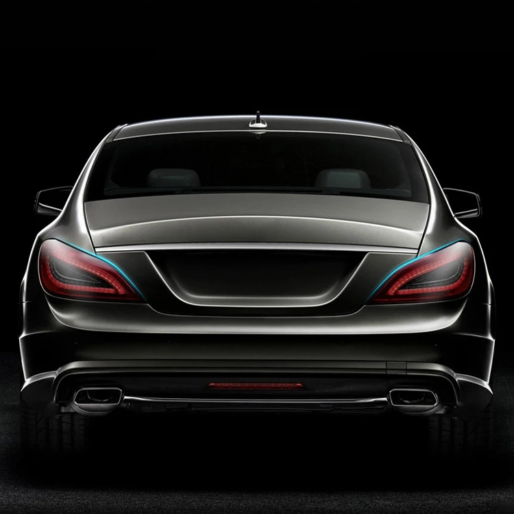 Campione gratuito Autorigenerante 30CM * 15M Pellicole protettive per vernice TPU PPF Fumo Nero TPU Pellicola tinta per fari