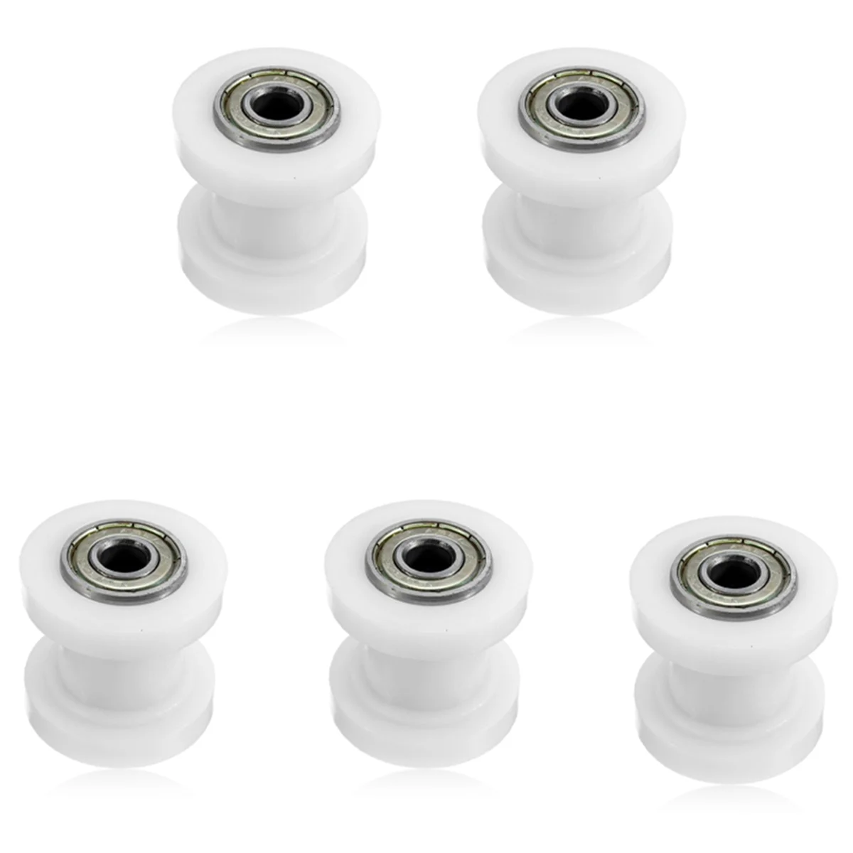 XX-5X Off-Road Motorcycle Retrofit Chain Guide Sprocket Chain Tensioner Rolling Wheel Suitable For The XR CRF KLX110(White)