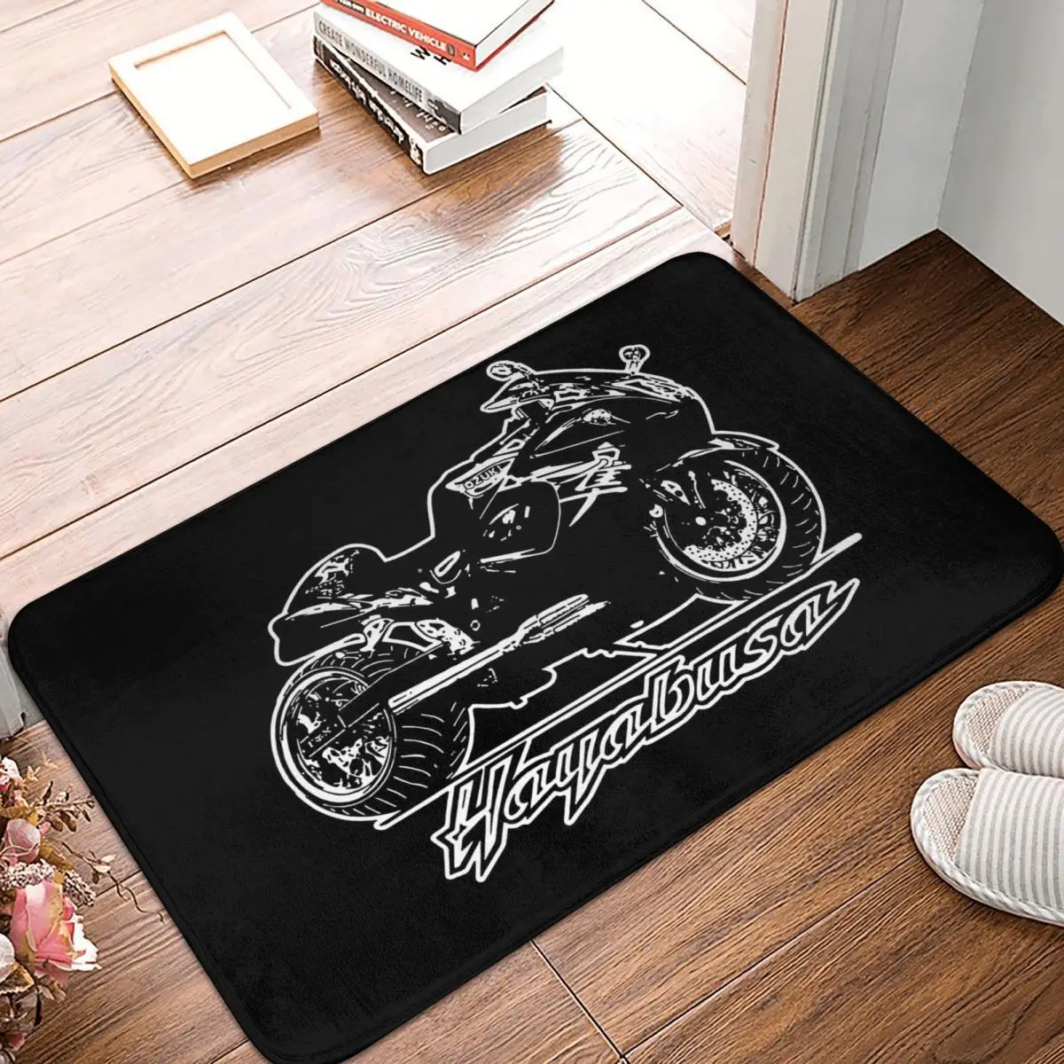 Suzuki Hayabusa Motorcycle Logo Non-slip Doormat Floor Mat Carpet Rug for Kitchen Entrance Home Bathroom Living room Footpad Mat