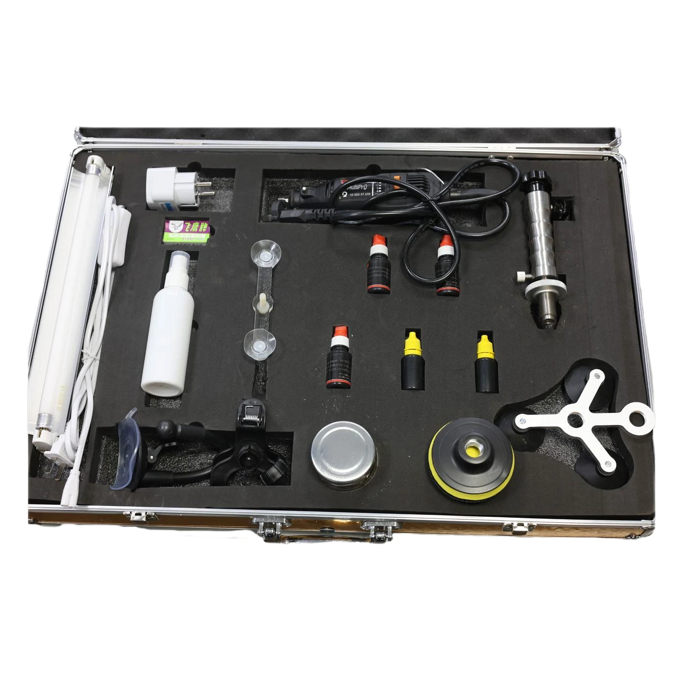 Auto Glass Repair Tool Set Front Windshield Cracked Resin Liquid Drill Bit Glue Injection Device Car Headlight Polish Repair