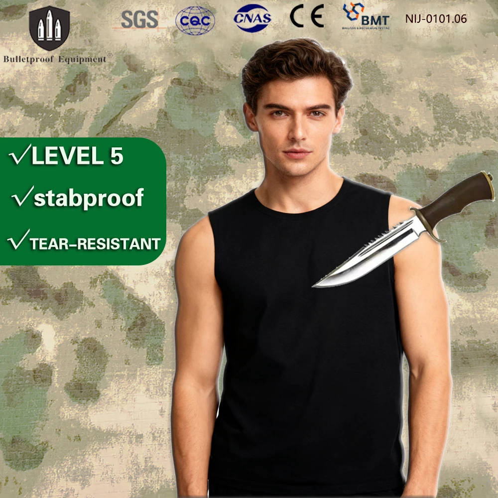 Concealable Anti Stab Vest Lightweight Soft Stab Proof Vest SGS  Level 5 Stab-resistant Survival Protective Gear Self Defense