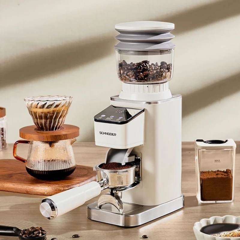 مطحنة حبوب القهوة مع خافق البودرة، مطحنة حبوب القهوة التجارية من الدرجة الاحترافية مع خشونة طحن قابلة للتعديل