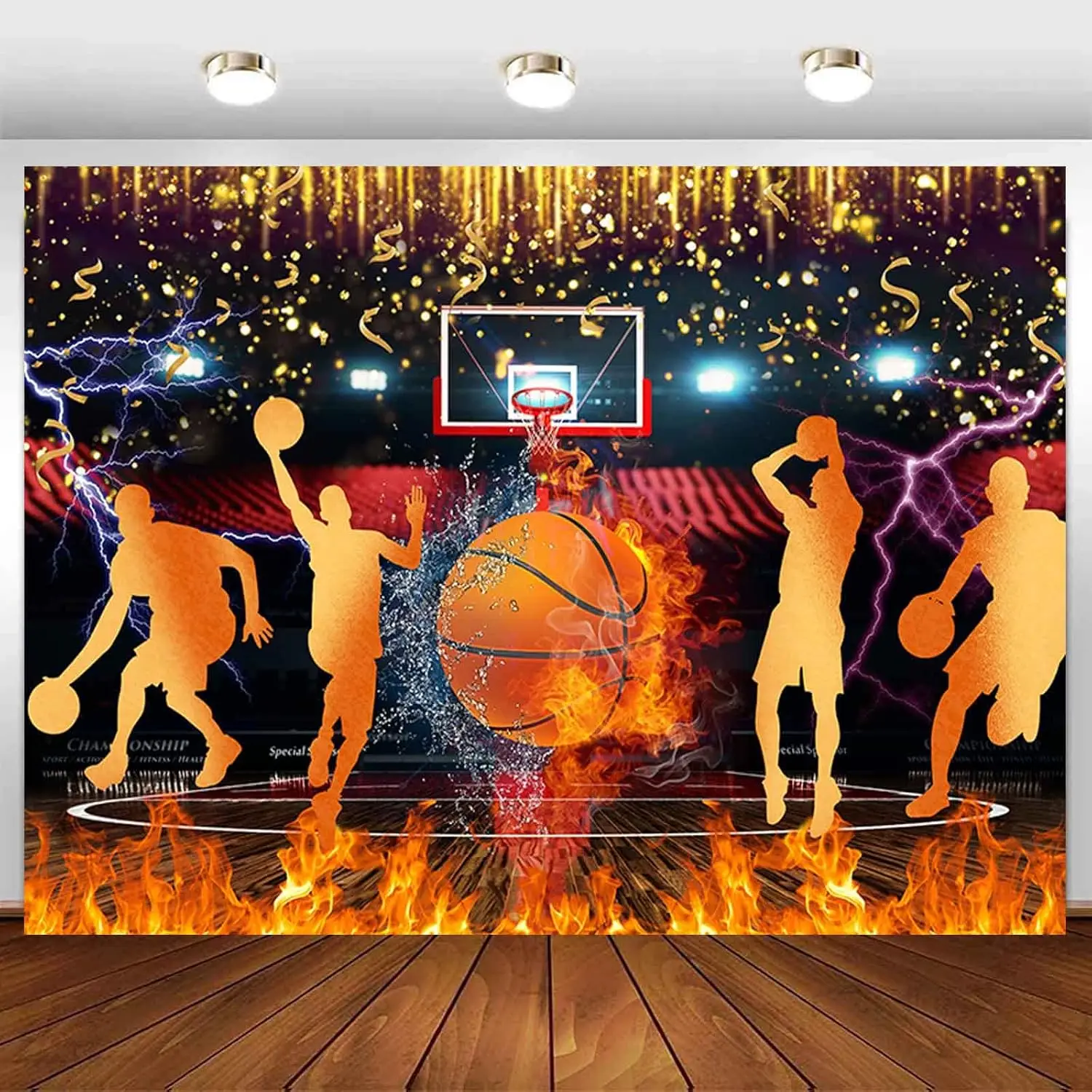 Sports Basketball Wall Art Poster Decoration Room Living Room NBA Game Theme Banner Gift