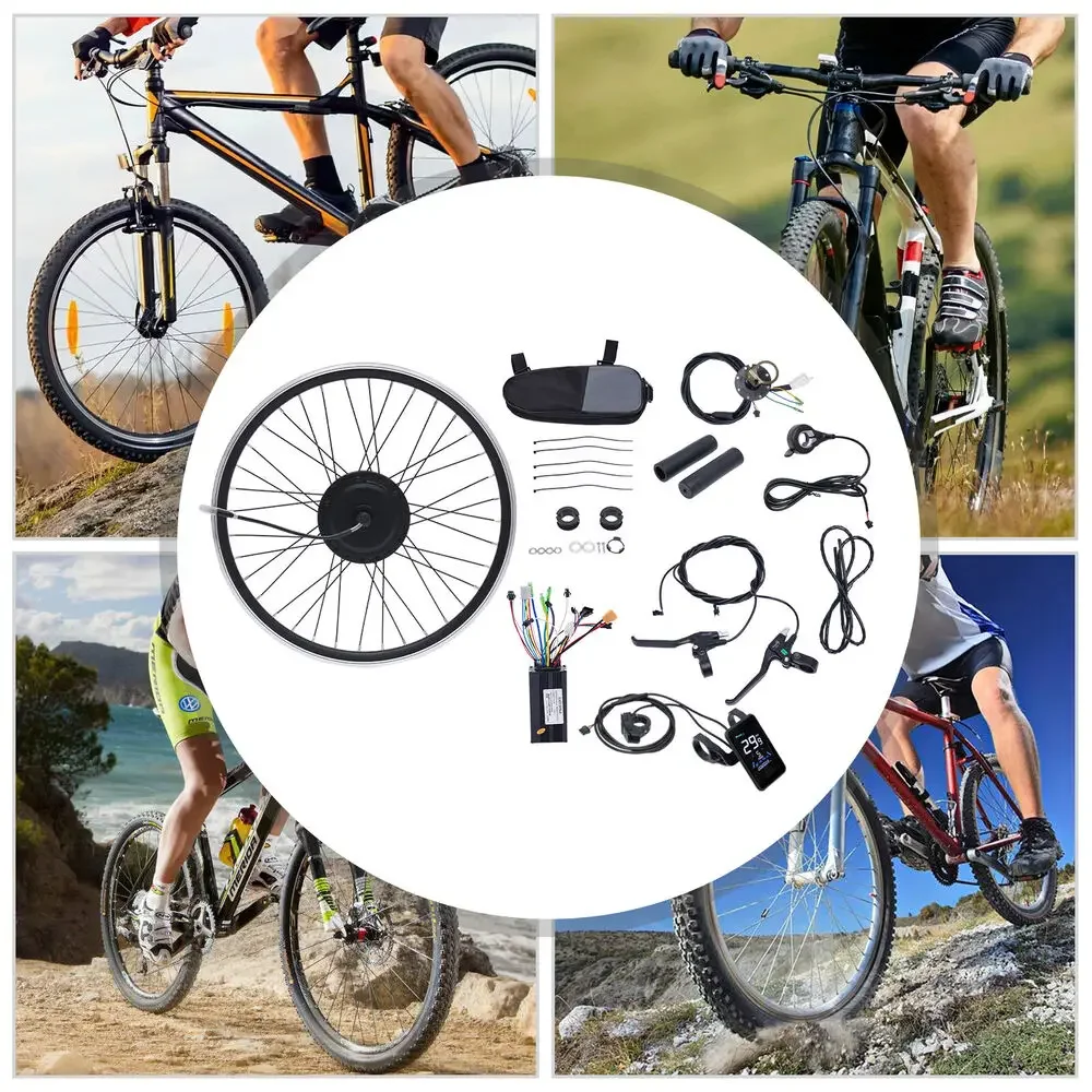 

24" 500W 36V E-Bike Front Wheel Hub Motor Conversion Kit with LCD Display electric bike conversion kit bycicle motor kit