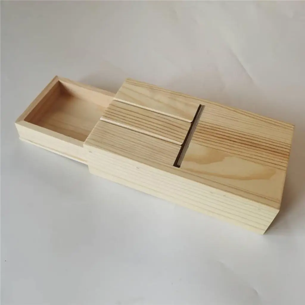 Wooden Soap Beveler Planer Wooden Box Loaf Soap Candle Mold Cutter Craft Tools with Storage Box for Soap Candle Making Tools