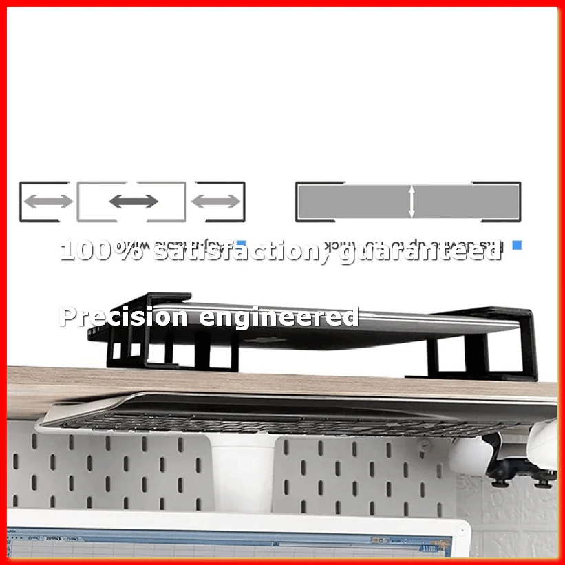 3 Pieces of Off-Stage Laptop Bracket, Under-Table Bracket is Suitable for Laptop, Under-Table Laptop Tray Silver-A79M