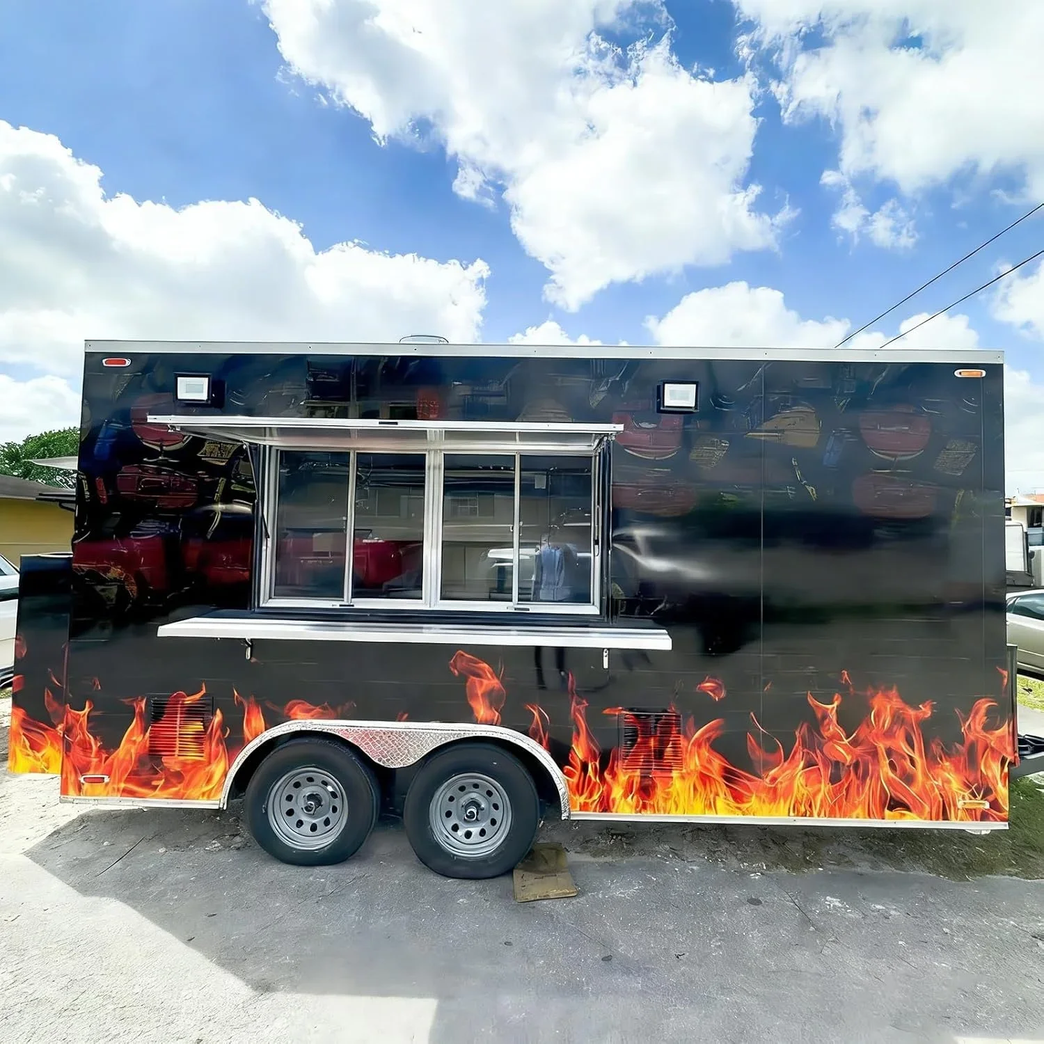 Custom Food Vending Trailer with Commercial Cooking Area for Street Markets and Festival Catering