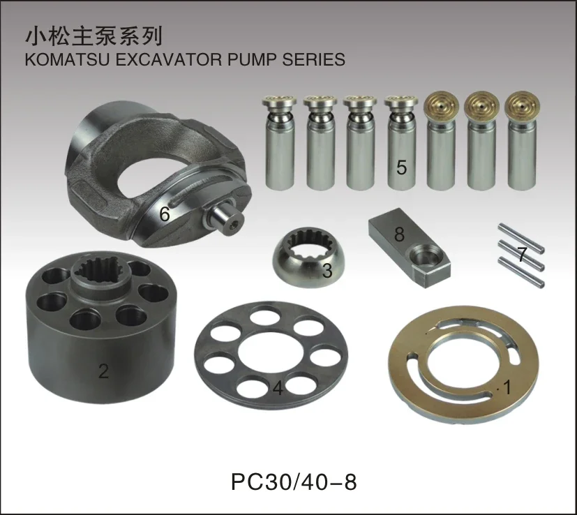 KOMATSU HPV75 hydraulic pump spare parts repair kits for PC60-7 PC75UU EXCAVATOR