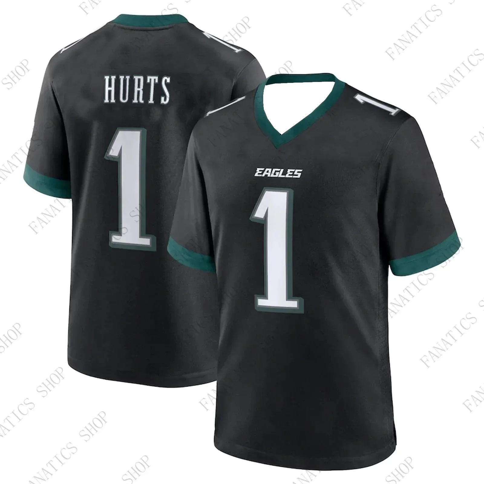 Philadelphia Eagles No. 1 Football Jersey Sports Comfortable Breathable Competition Jersey T-shirt Adult Children's Game Jersey