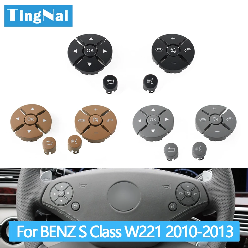 Car Multi-function Steering Wheel Button Switch Control Buttons For Mercedes Benz S CL Class W221 W216 S300 S320 S400 S450 S500