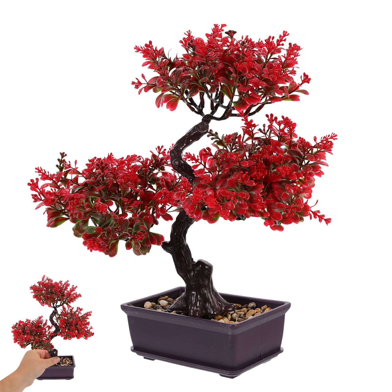 

Faux Bonsai Decor Imitation Bonsai Ornaments Exquisite Craftsmanship Suitable for Indoor Outdoor Use Easy to Clean