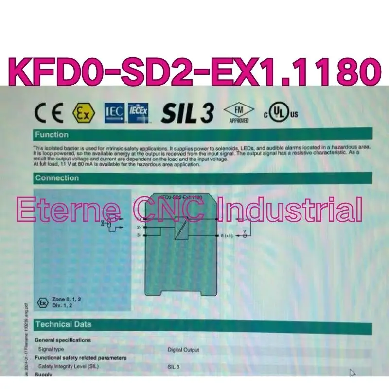 Quick delivery of brand new KFD0-SD2-EX1.1180 safety barrier