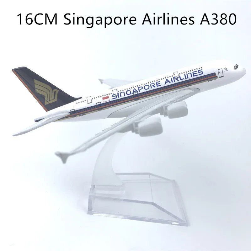 

Модель 16 см/20 см, Сингапур A380 Air Airlines, литой под давлением сплав, самолет Airways, коллекция шасси, демонстрационные подарки