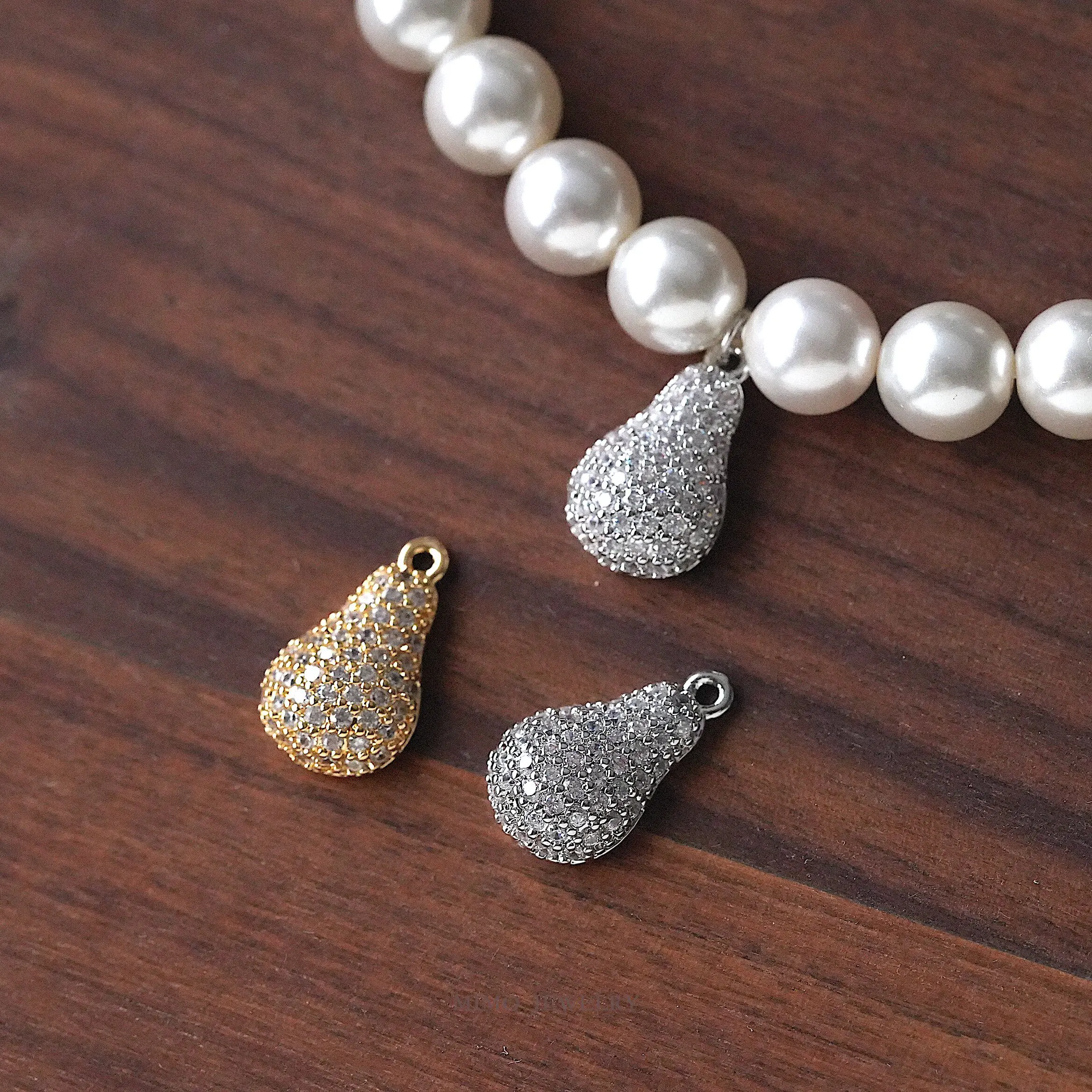 Gold Plated Copper Zircon Gourd Pendant. Buckle Fastener Clasp DIY Jewelry Making Accessories Buckle For Necklace Bracelet