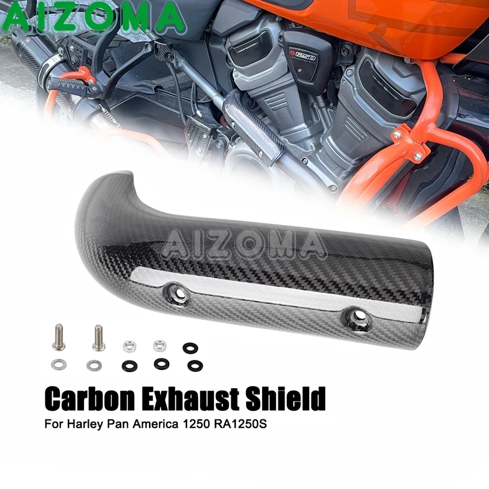 Carbon Fiber Motorcycle Exhaust Muffler Heat Shield Anti Scalding Guard Protector For Harley Pan America 1250 RA1250S 2021-2024