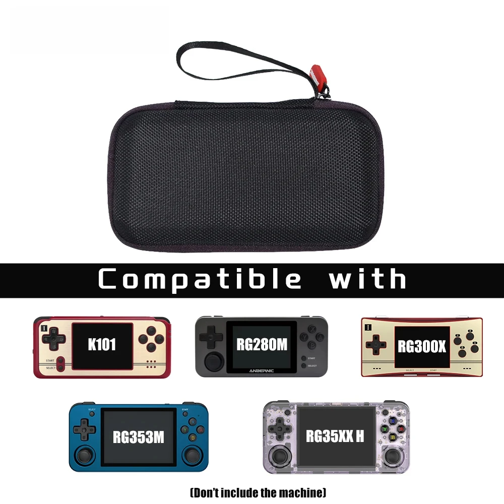 Hard Carrying Case for RG35XX H/RG353M/K101/RG280M Retro Game Console Travel Storage Holder With Mesh Bag For SD Card