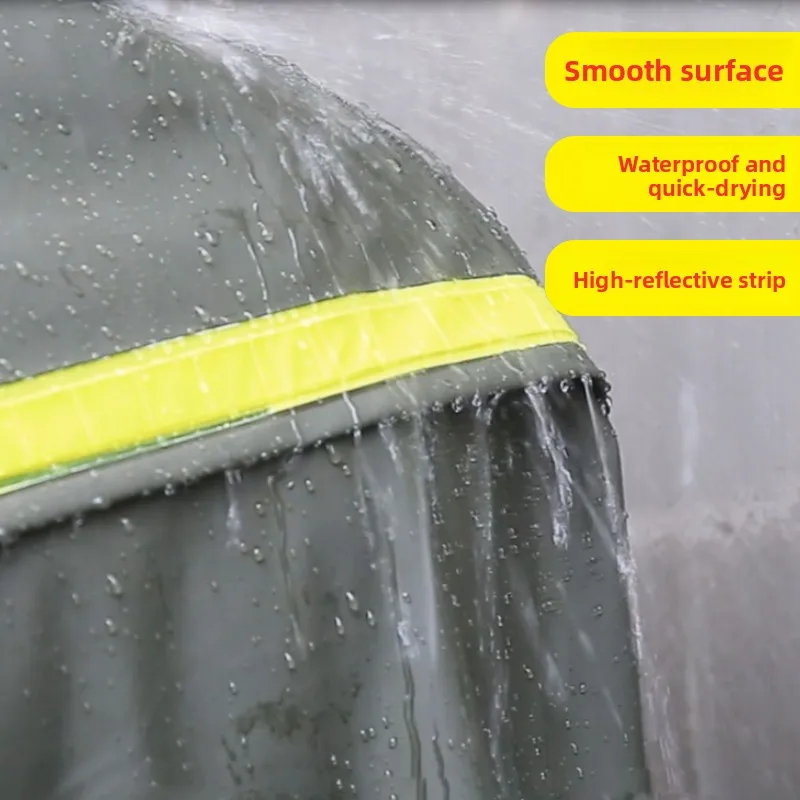 Long Separate Men's Raincoat And Trousers Set Waterproof  Vehicle Riding Rainwear Full Body Adult Pure Color Umbrella