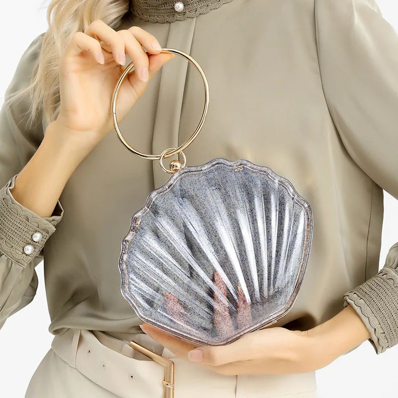 Handbag Shell Bag Women's Bag New Fashion Simple Chain Bag Shoulder Bag All Transparent Crossbody Bag Carteras Para Mujeres