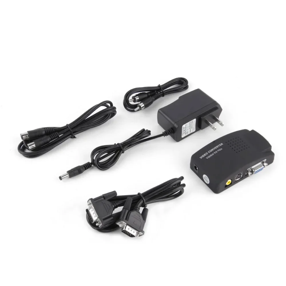 TV AV RCA To NTSC PAL VGA Signal Adapter Converter Video Switch Box Composite for Computer Laptop PC HD Video Converter Box