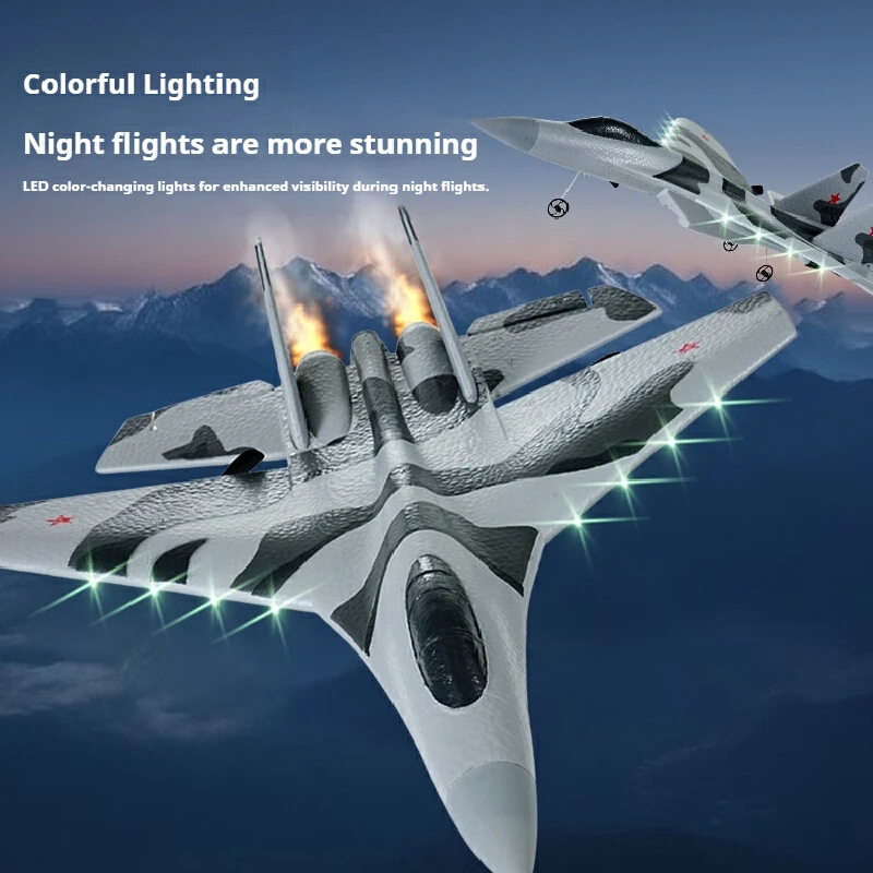 Neue Drei Kanal Su35 Fernbedienung Kämpfer 2,4g Starrflügel Flugzeug Modell Schaum Fallen Beständig Material Flugzeug Fliegen Spielzeug