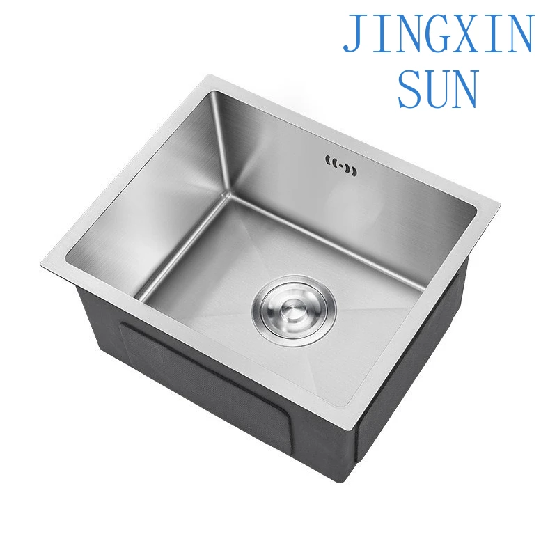 304 stainless steel primary color uncoated sink household kitchen small single slot under the counter basin