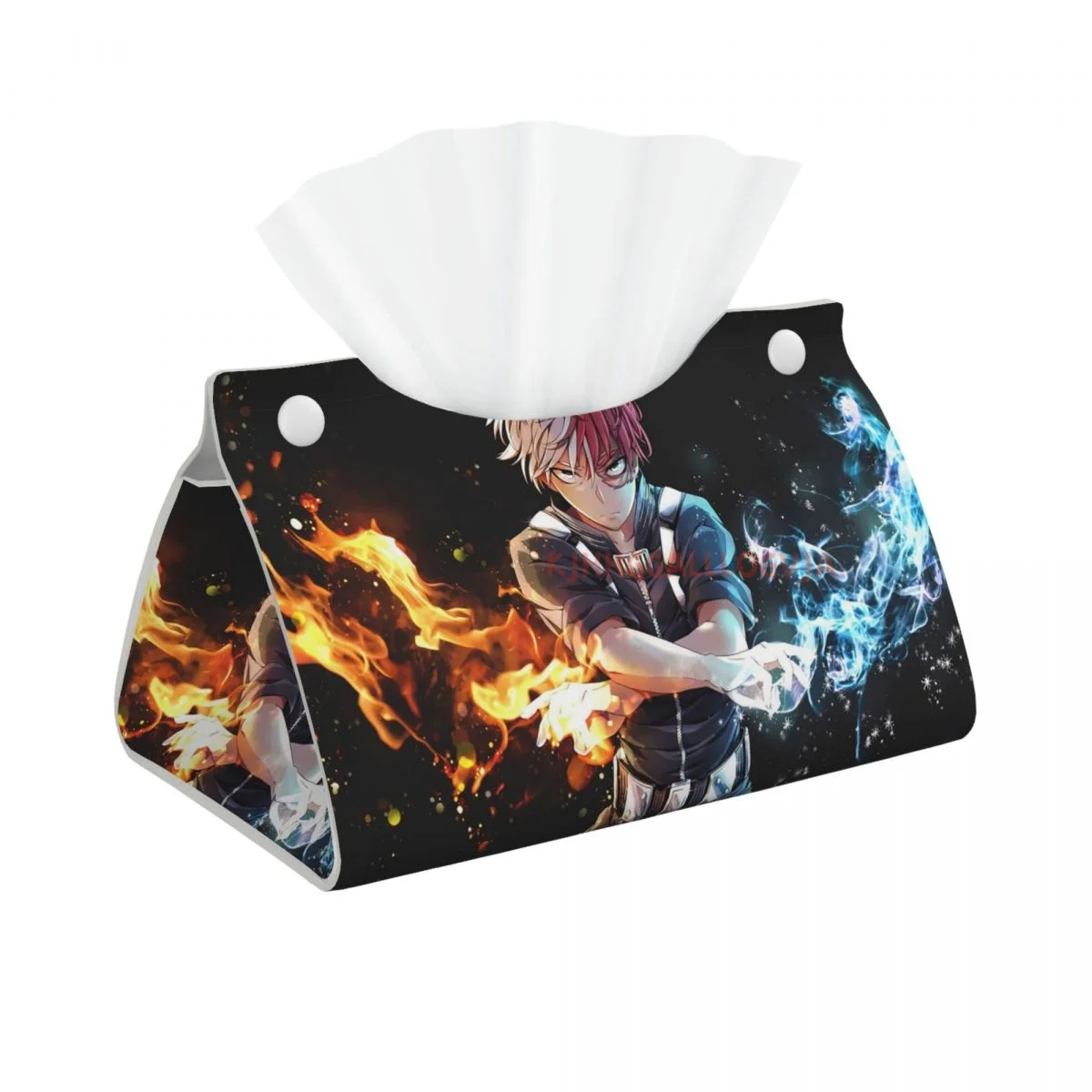 My Hero Academia กล่องกระดาษทิชชู่สี่เหลี่ยม 1908 สีชมพูสีเขียว PU หนังผู้ถือกล่องกระดาษทิชชู