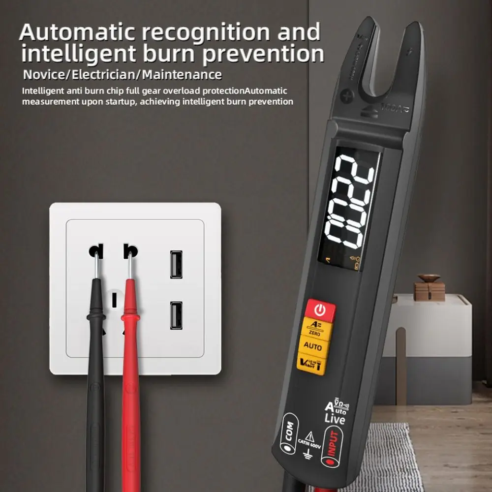 BSIDE U0 True RMS Digital Clamp Meter Automatic Range Fork DC AC Smart Multimeter Home High Precision Multimeter Clamp