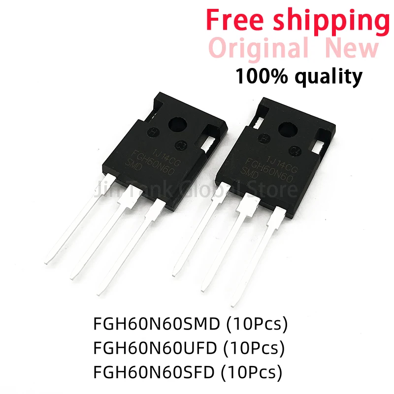 10Pcs 100% New FGH60N60SMD FGH60N60UFD FGH60N60SFD FGH60N60 60N60 TO-247 IC Chipset