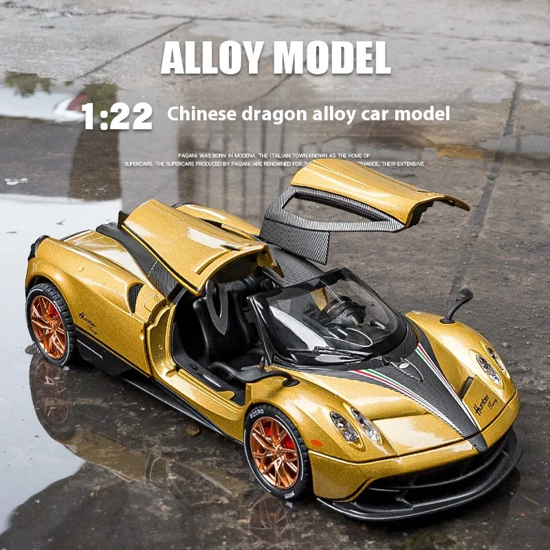 1:22 Pagani Huayra Dinastia Alloy Super Car Diecast Metal Model Classic Gull Wing Door Colection Ornament Children Toy Present