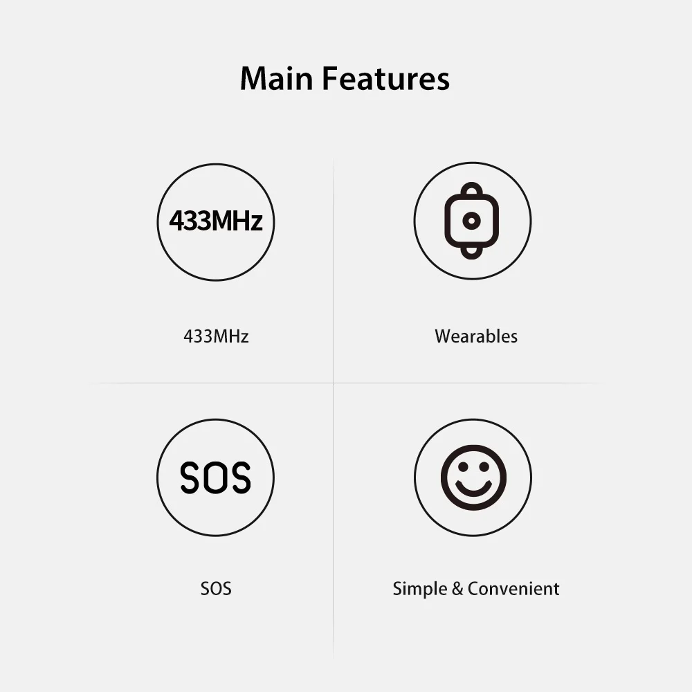 TAIBOAN 433mhz SOS Emergency Panic Button Wireless Watch Bracelet For Old People GSM Home Security Alarm Sensor