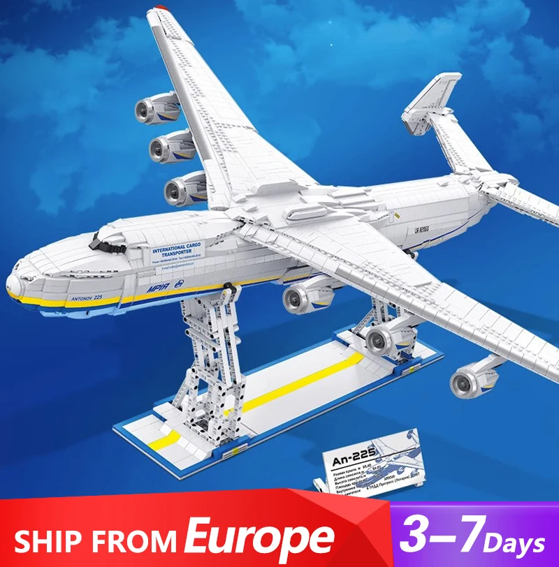 MOC Building Blocks Large Transport Aircraft An-225 Model Aviation Plane 57014 Bricks Toys 5350pcs For Children Gift Set