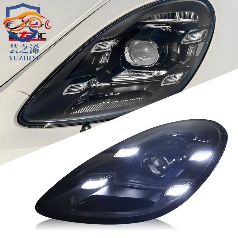 

For 2016-2023 Porsche 718 headlight assembly, Cayman Boxster 982 retrofit LED projector headlights and daytime running lights