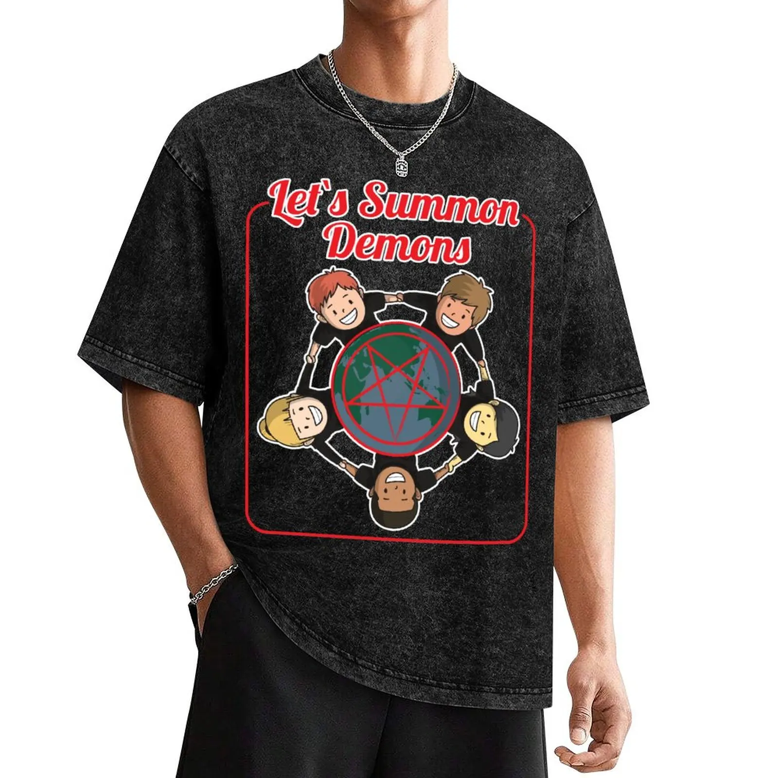 

Let's Summon Demons - Pentagram International T-Shirt graphic t shirts sports fans sweat rapper graphic tees men workout shirt