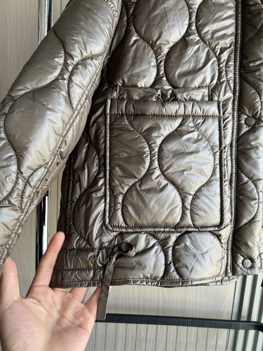 Traf Women\'s 2024 New Arrival Waterproof Cotton Padded Jacket Fashion Quilted Stand-up Collar Thin Cotton Coat for Women