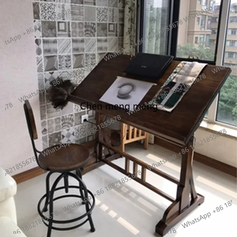 Art Calligraphy Table Iron Art Lifting Painting Table Drawing Table Office
