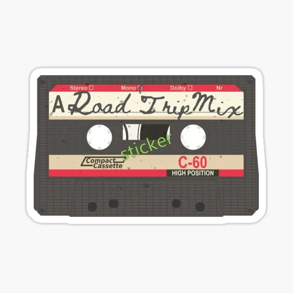 

Awesome, Mixtape Vol 2, Cassette, Retro sticker Motorcycle waterproof Windshield car Window Car Styling Decal