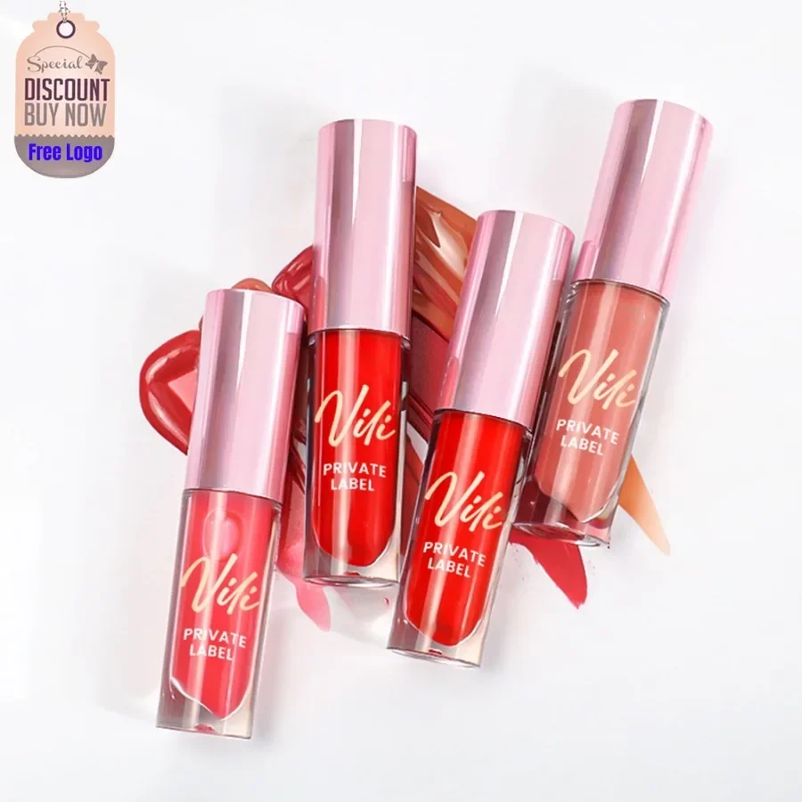 

Long-lasting Waterproof Non-stick Cup 48 Colors Tube Lip Gloss Private Label Lipstick Custom Logo