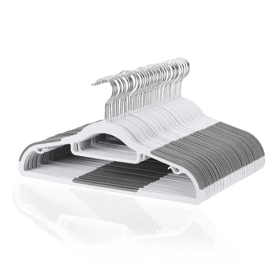 

Набор из 50 нескользящих пластиковых вешалок с держателем для галстуков, тонкие, компактные, прочные пластиковые вешалки для костюмов, рубашек, брюк