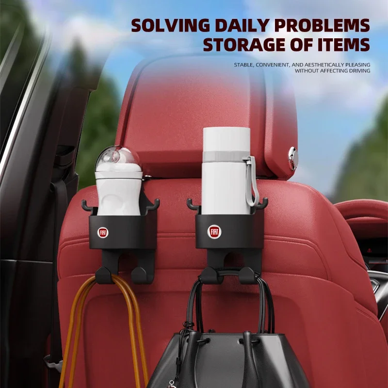 Multifunctional Car Seat Back 3 in 1 Headrest Hook for Fiat Punto Abarth 500 Stilo Ducato Palio Bravo Doblo Car Accessories
