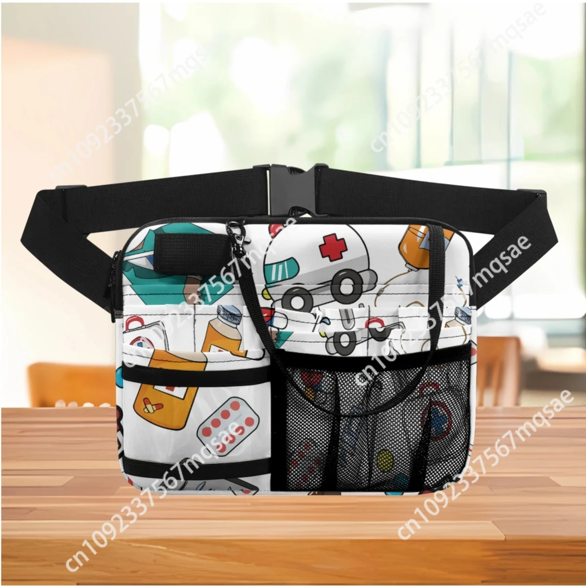 

New Medical Ambulance Designer Fashion Ladies Waist Bag Multi Pocket for Stethoscopes Bandage Scissor Belt Bags Female Sac Femme