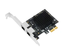 PCIe 1X 2.5G 2500Mbps Gigabit Ethernet Network Card 2 Port Electrical Interface For Computer Server Dual Chipset 8125A2