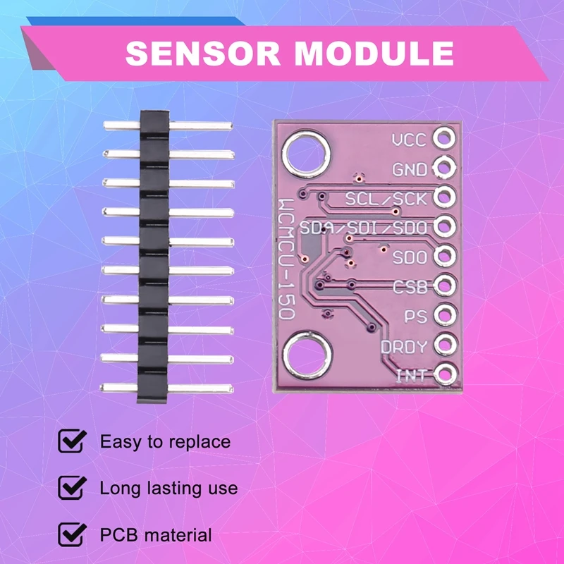 Módulo de sensor geomagnético MCU-150 BMM150 Módulo magnetômetro Módulo de sensor geomagnético de bússola