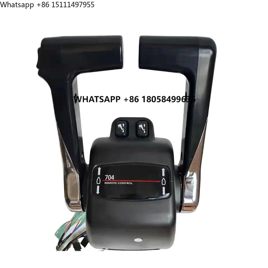 704 Marine Controller Box Double Vertical Throttle Handle Outboard Remote Boat Shift Engine Control