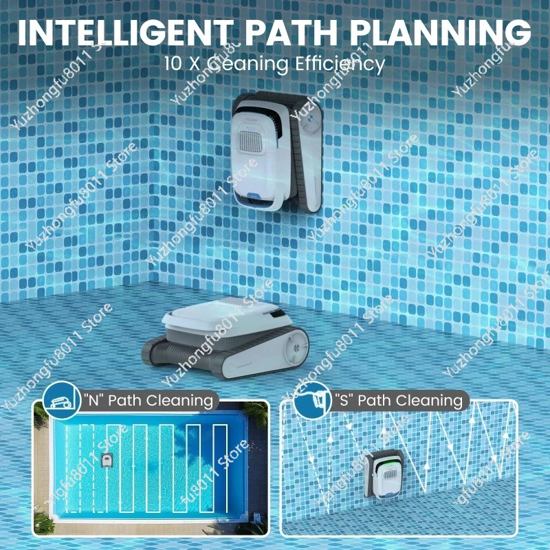 PC10 150LPM Cordless Robotic Pool Cleaner 120m Pool Floor Wall Cleaning Swimming Water Automatic Robot Vacuum Cleaner